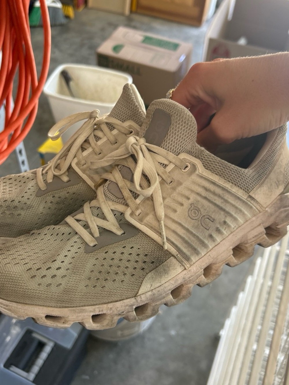 On Running Men’s Cloud Running Shoes — Beige - Picture 2 of 4
